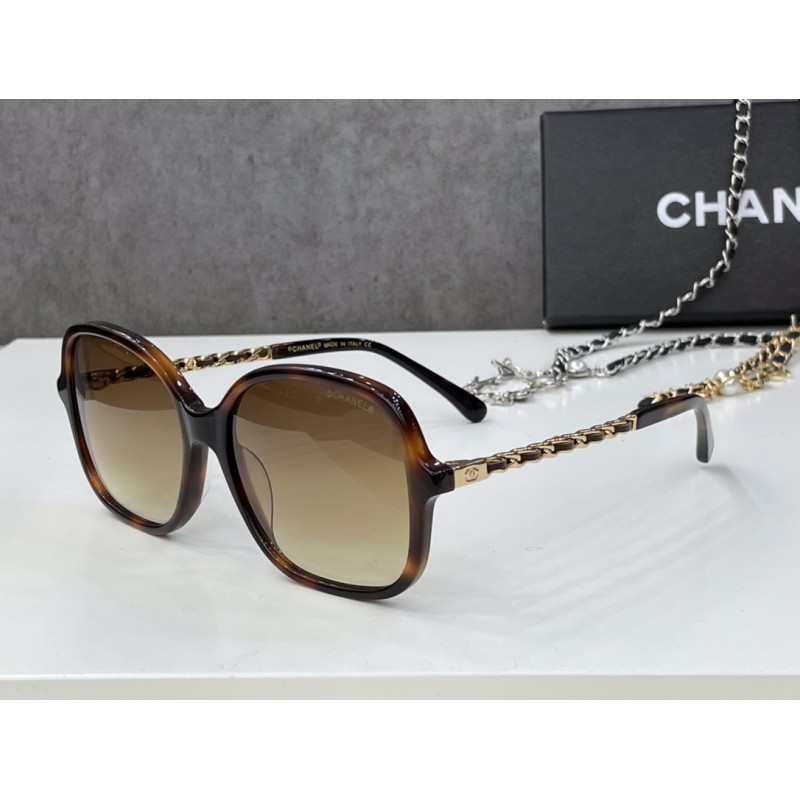 Chanel CH2207 Sunglasses In Tortoiseshell Gradient Brown