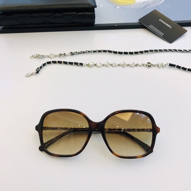 Chanel CH2207 Sunglasses In Tortoiseshell Gradient Brown