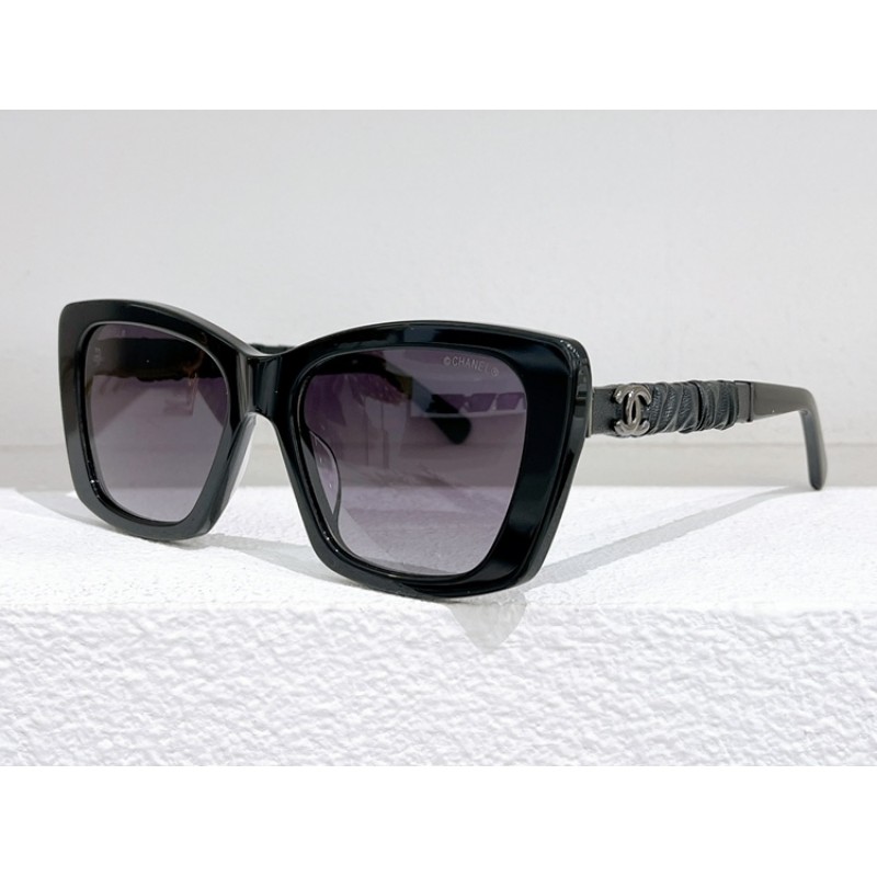 Chanel CH5476 Sunglasses In Black Gradient Gray