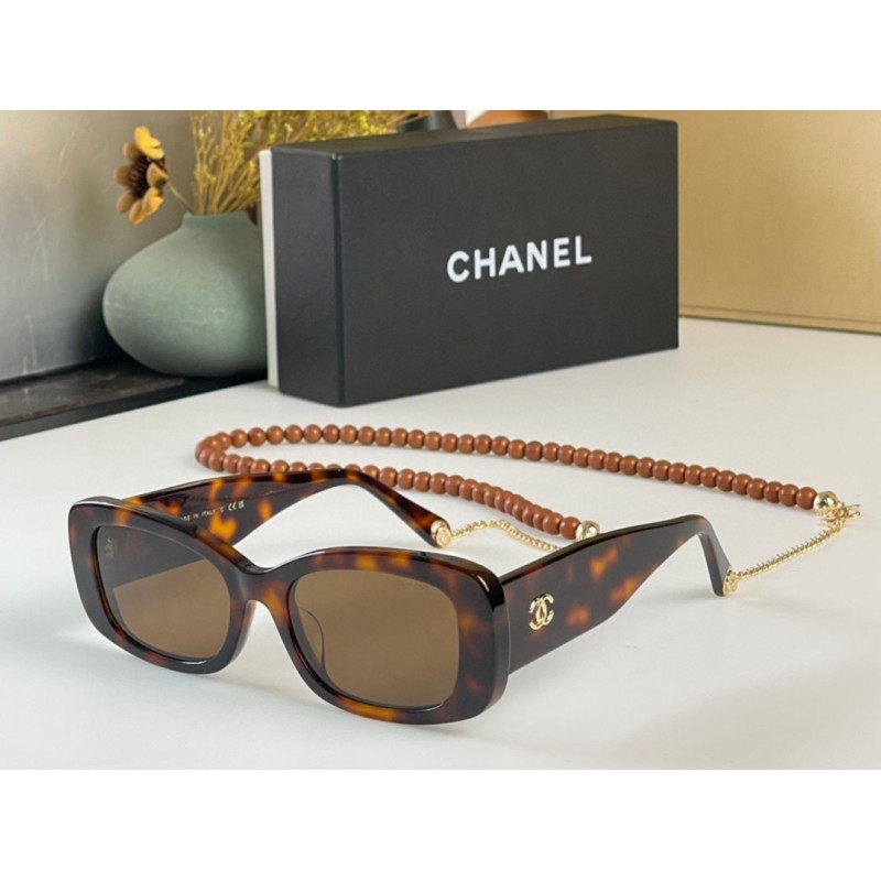 Chanel CH5488 Sunglasses In Tortoiseshell Brown