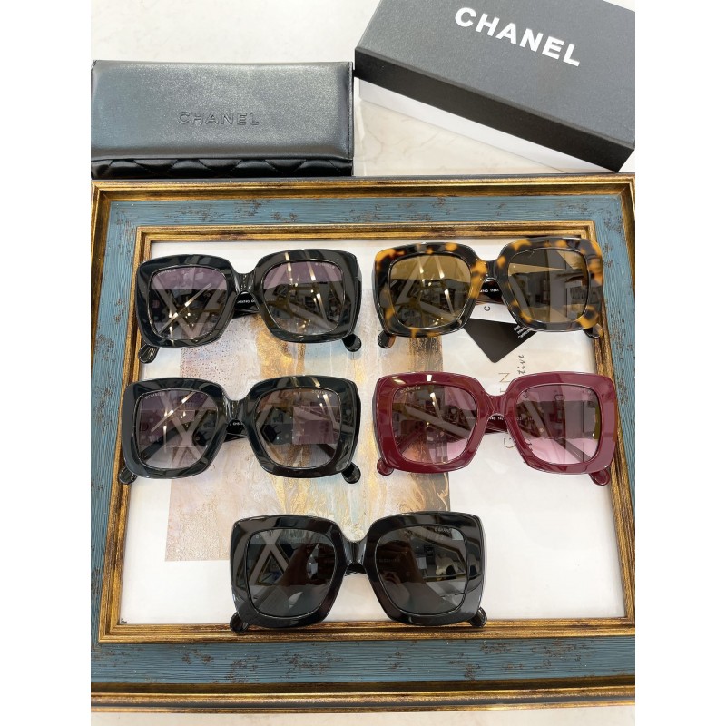Chanel CH5474 Sunglasses In Black Gradient Gray