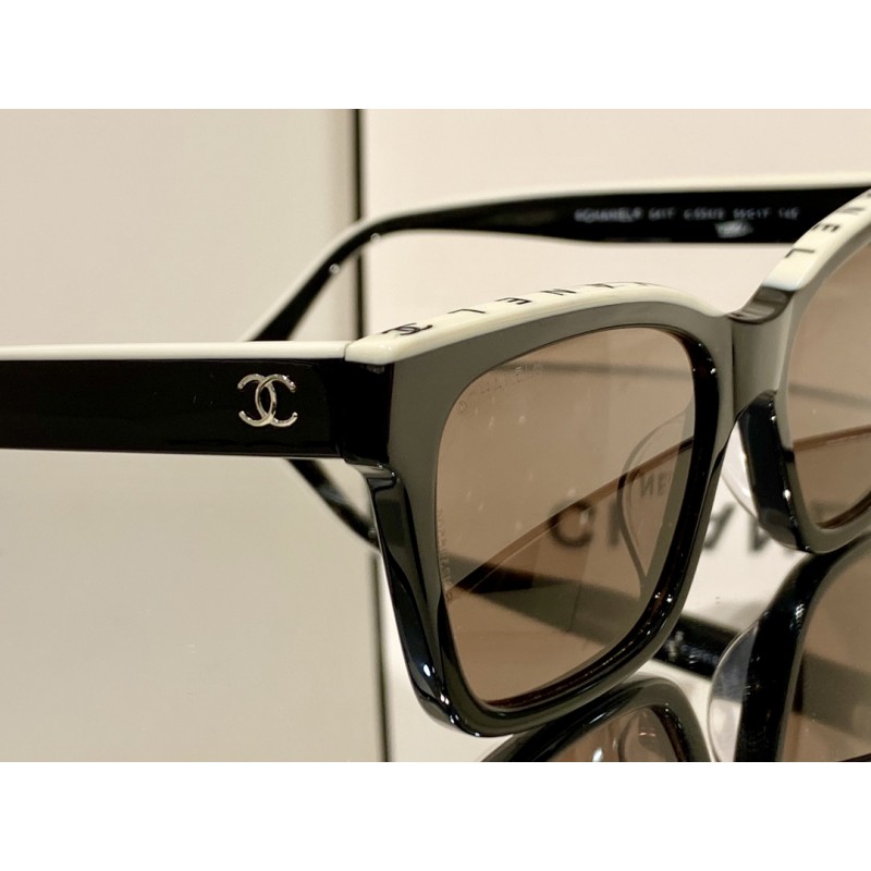 Chanel CH5417 Sunglasses In Black Tan