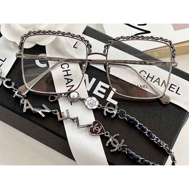 Chanel CH2206Q Eyeglasses In Silver Blue