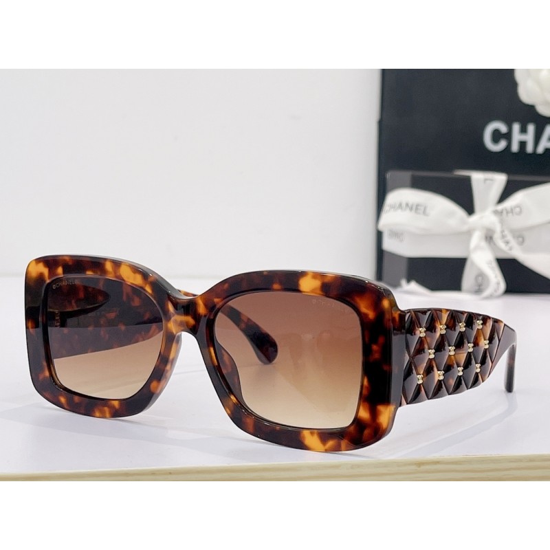 Chanel CH5483 Sunglasses In Tortoiseshell Brown