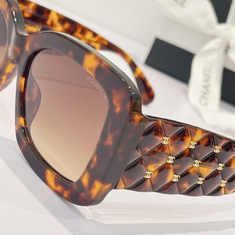 Chanel CH5483 Sunglasses In Tortoiseshell Brown