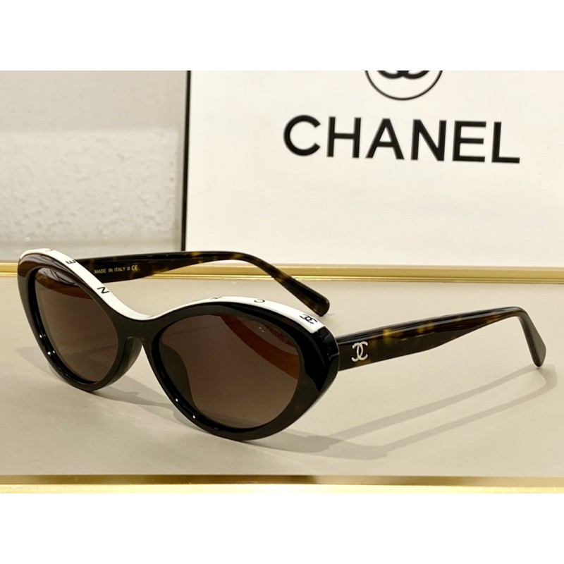 Chanel CH5416 Sunglasses In Tortoiseshell White Tan