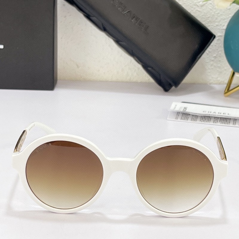 Chanel CH5430 Sunglasses In White Gradient Brown