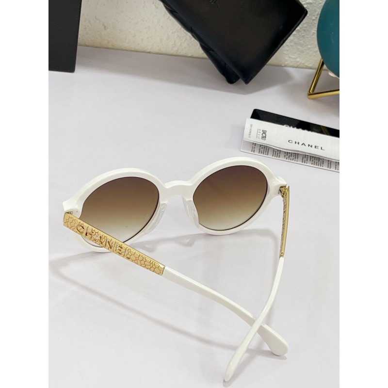 Chanel CH5430 Sunglasses In White Gradient Brown