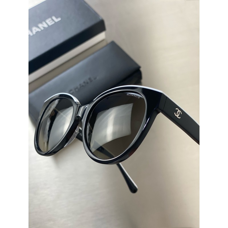 Chanel CH5414 Sunglasses In black and white gray