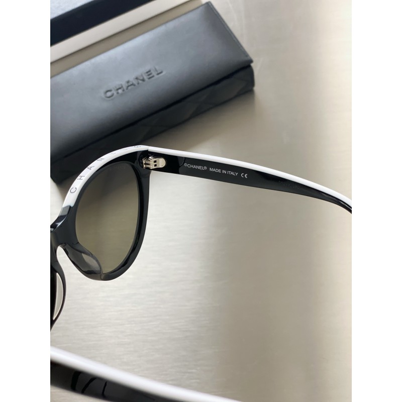 Chanel CH5414 Sunglasses In black and white gray