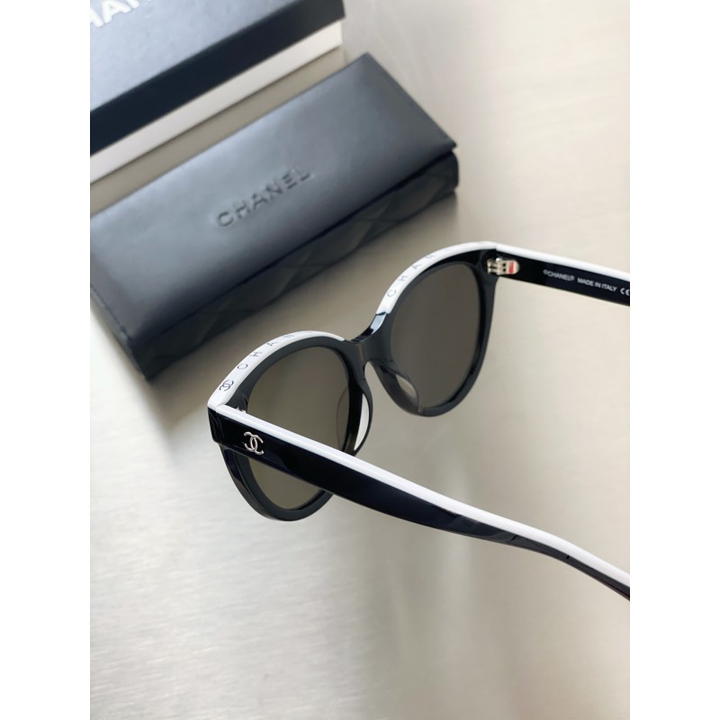 Chanel CH5414 Sunglasses In black and white gray