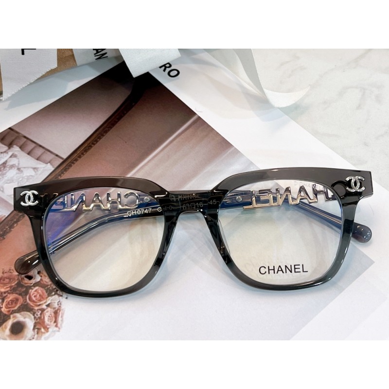 Chanel CH0747 Eyeglasses In Gray Transparent Silver