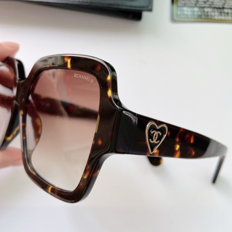 Chanel CH5479 Sunglasses In Tortoiseshell Gradient Brown
