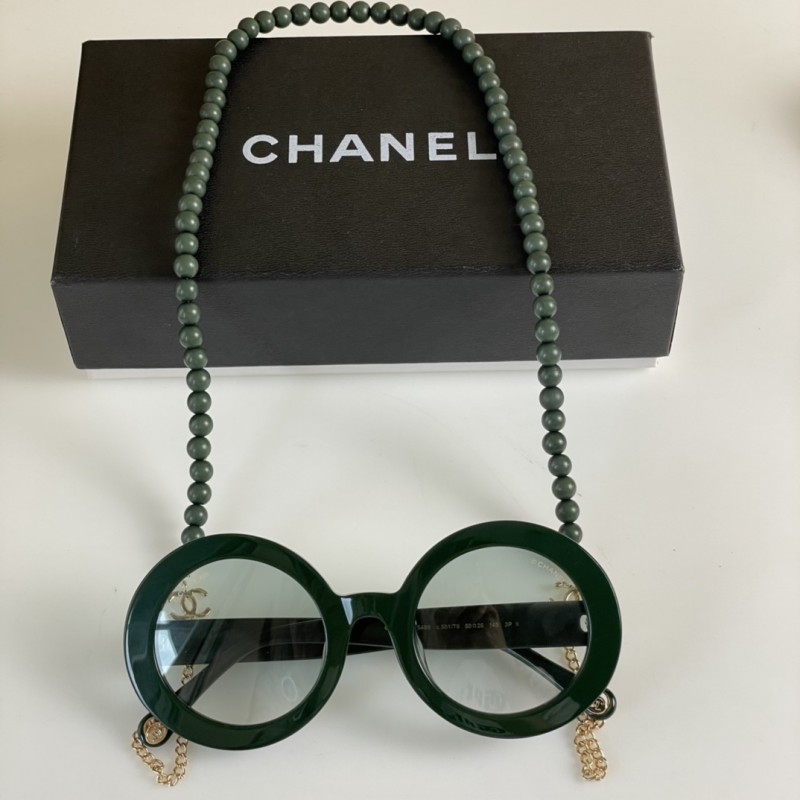 Chanel CH5489 Sunglasses In Green