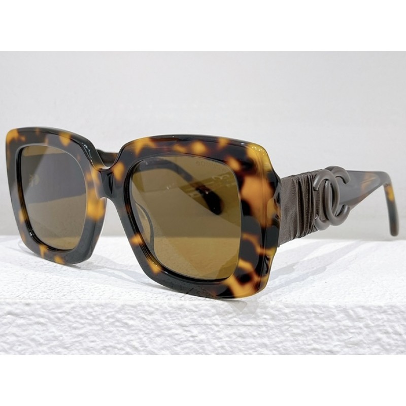 Chanel CH5474 Sunglasses In Tortoiseshell Brown