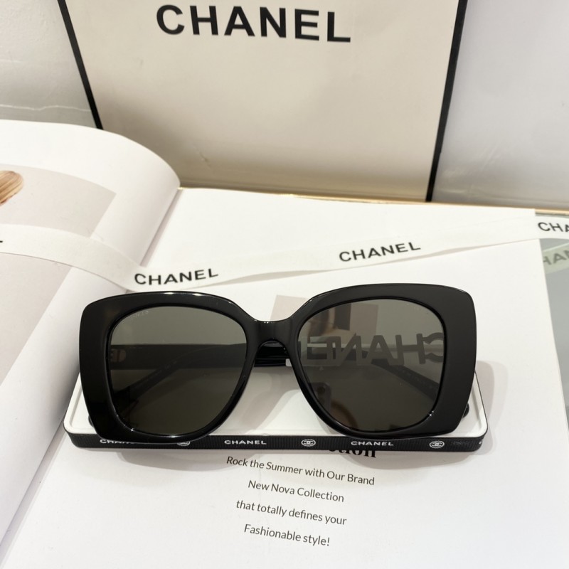 Chanel CH5422 Sunglasses In Black and white gray