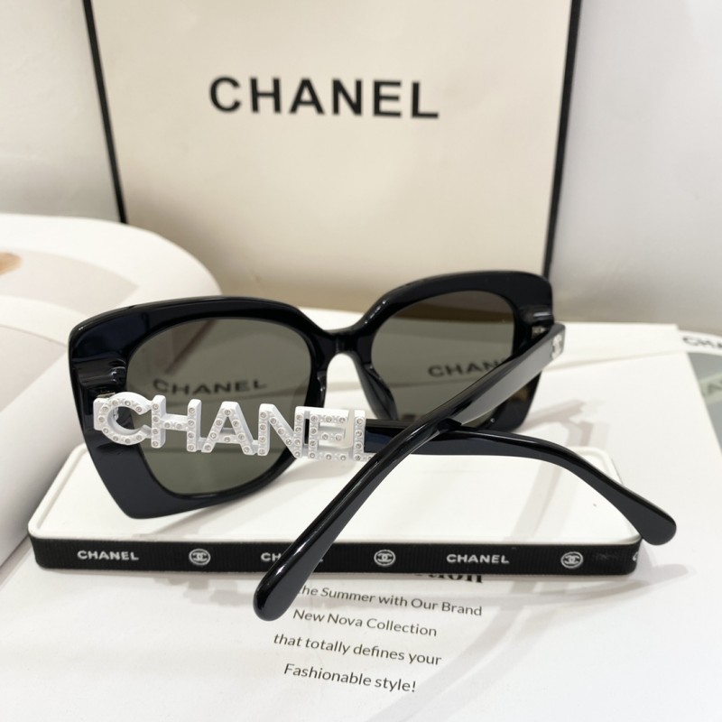 Chanel CH5422 Sunglasses In Black and white gray