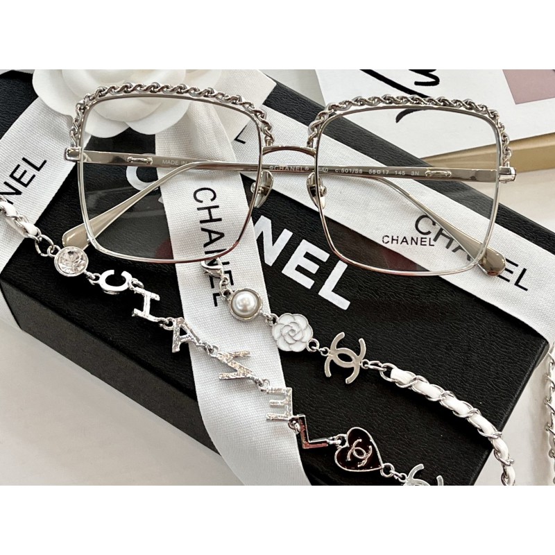 Chanel CH2206Q Eyeglasses In Silver White