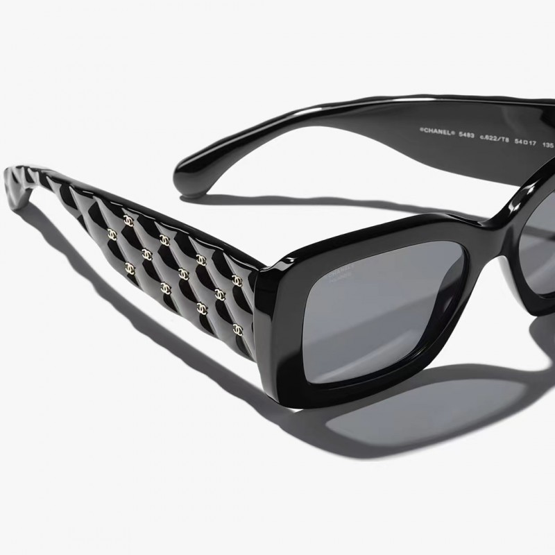 Chanel CH5483 Sunglasses In Black Gray