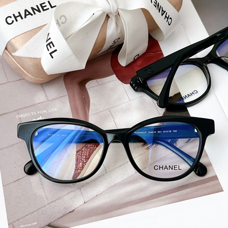 Chanel CH3440 Eyeglasses In Black Gun