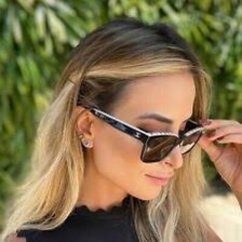 Chanel CH5417 Sunglasses In Black and White gray