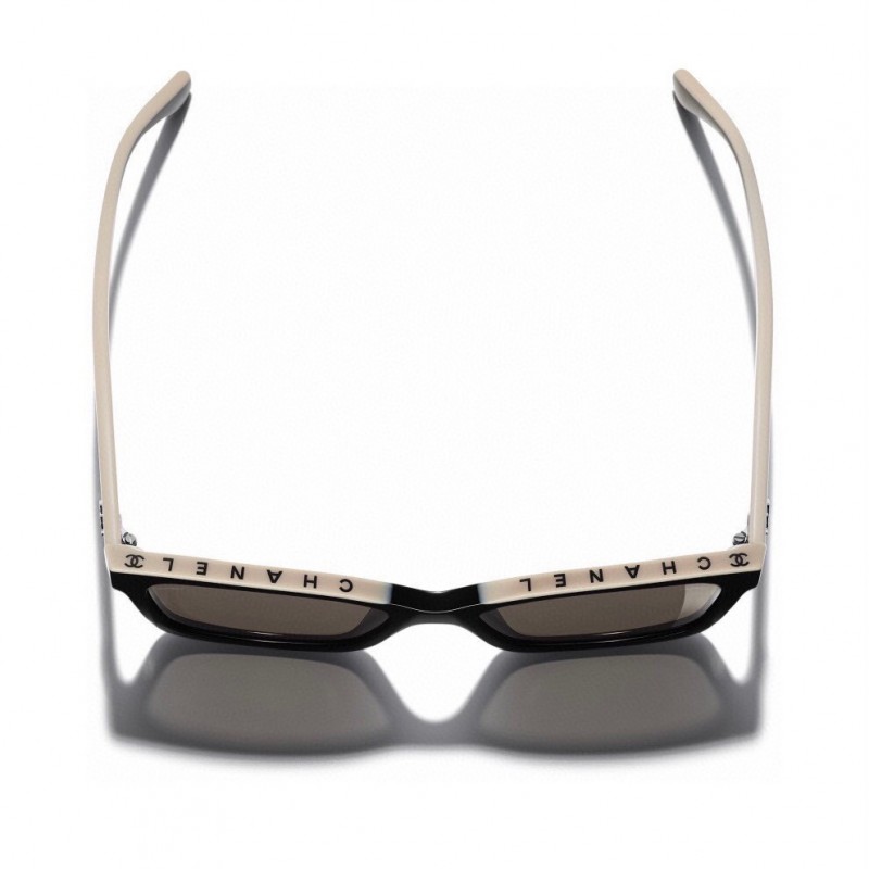 Chanel CH5417 Sunglasses In Black and White gray