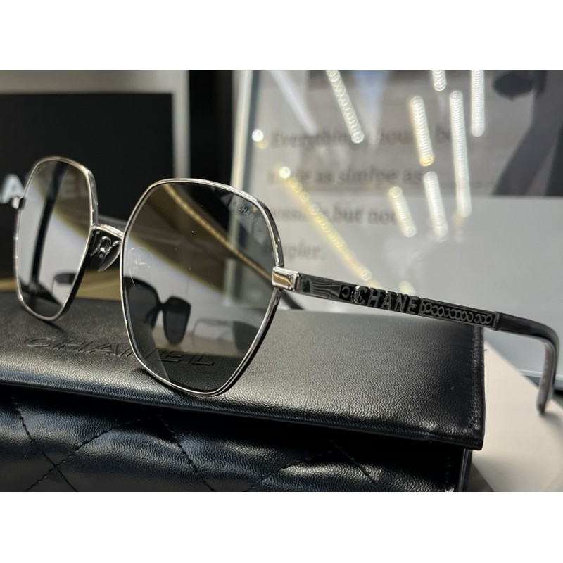Chanel CH2204 Sunglasses In Silver Gray