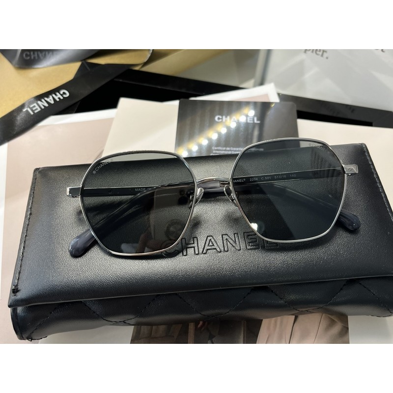 Chanel CH2204 Sunglasses In Silver Gray