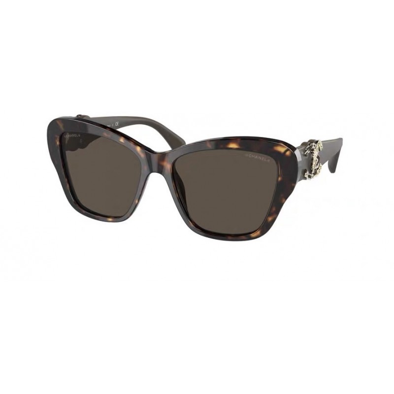 Chanel CH5457 Sunglasses In Tortoiseshell Brown