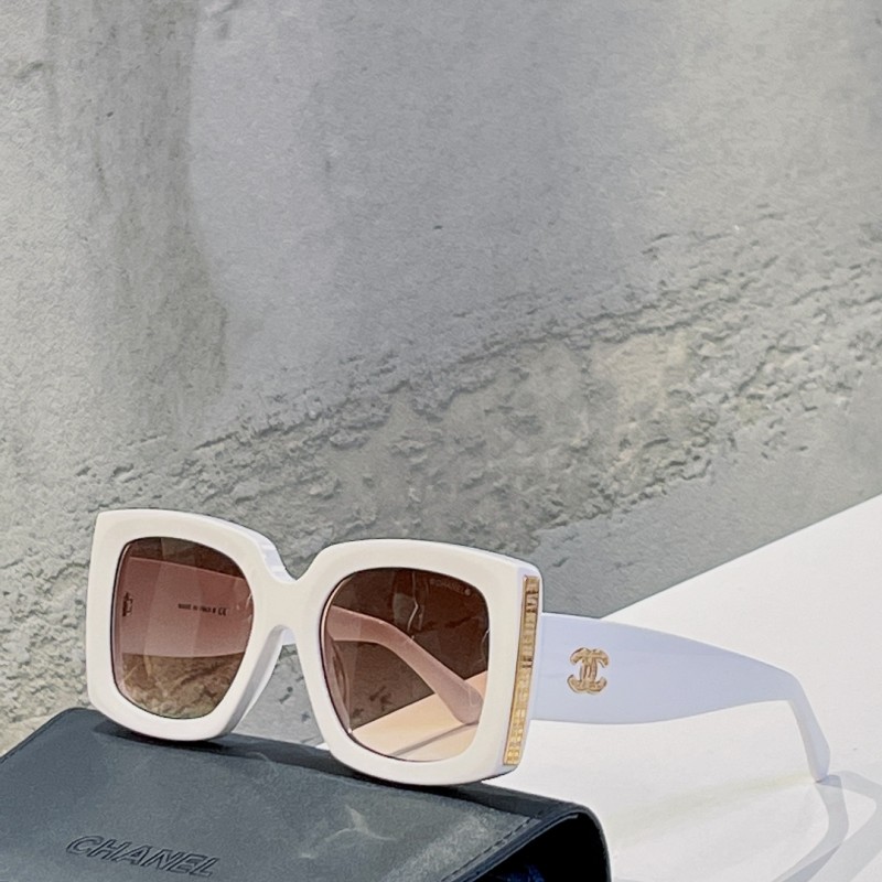 Chanel CH5430 Sunglasses In White Tan