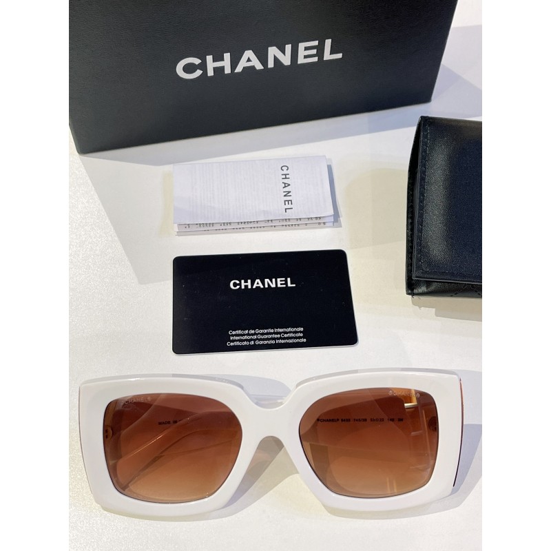 Chanel CH5430 Sunglasses In White Tan