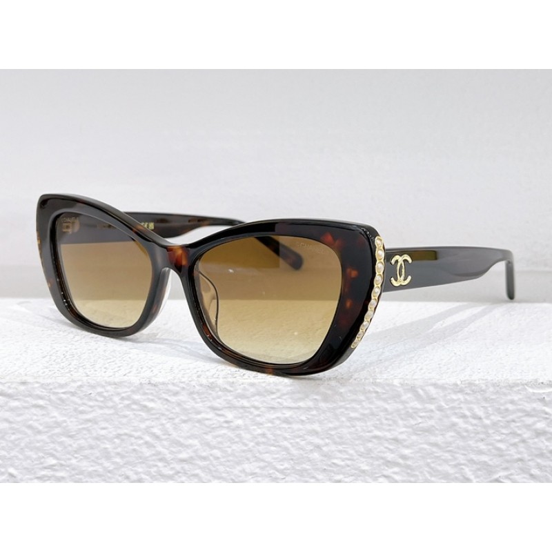 Chanel CH5480 Sunglasses In Tortoiseshell Brown