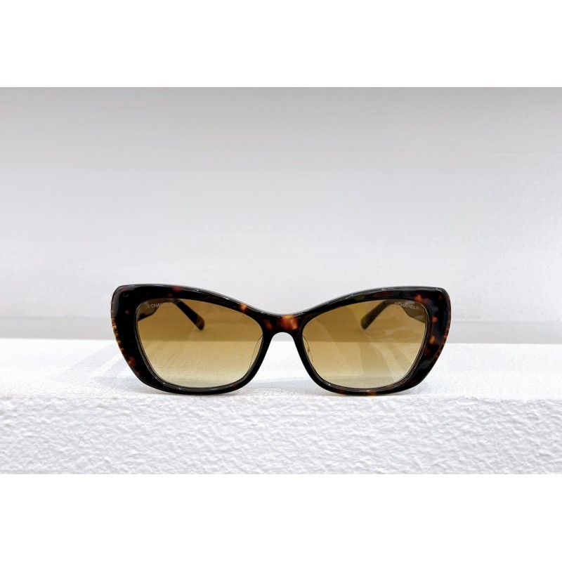 Chanel CH5480 Sunglasses In Tortoiseshell Brown