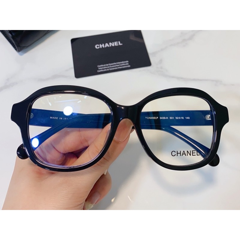 Chanel CH3439 Eyeglasses In Black Silver