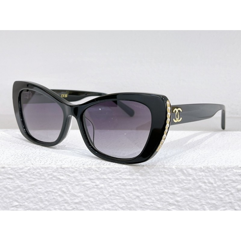 Chanel CH5480 Sunglasses In Black Gradient Gray