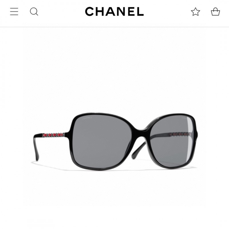 Chanel CH5210 Sunglasses In Black Gray