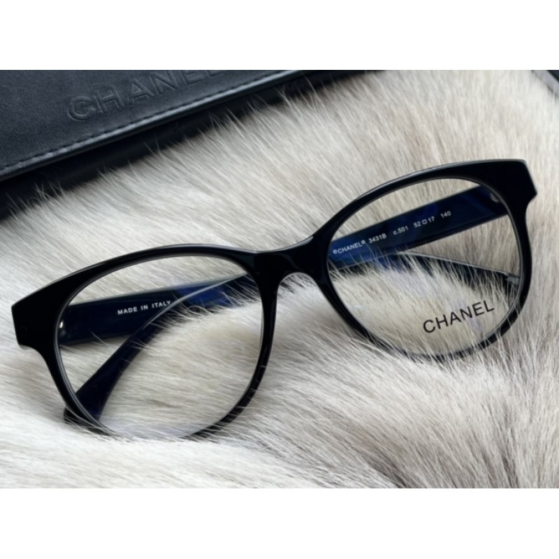 Chanel CH3431 Eyeglasses In Black Silver