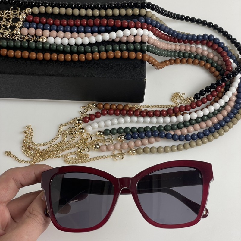 Chanel CH5487 Sunglasses In Red