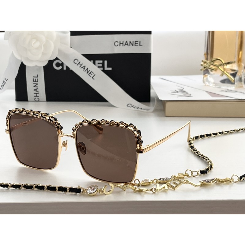 Chanel CH2206Q Sunglasses In Gold Tan