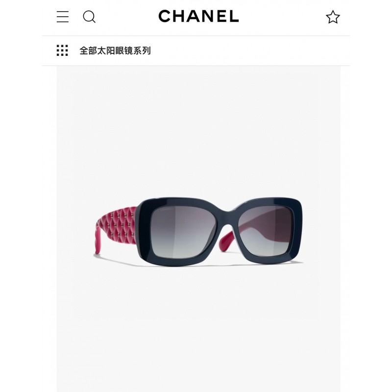 Chanel CH5483 Sunglasses In Black Red