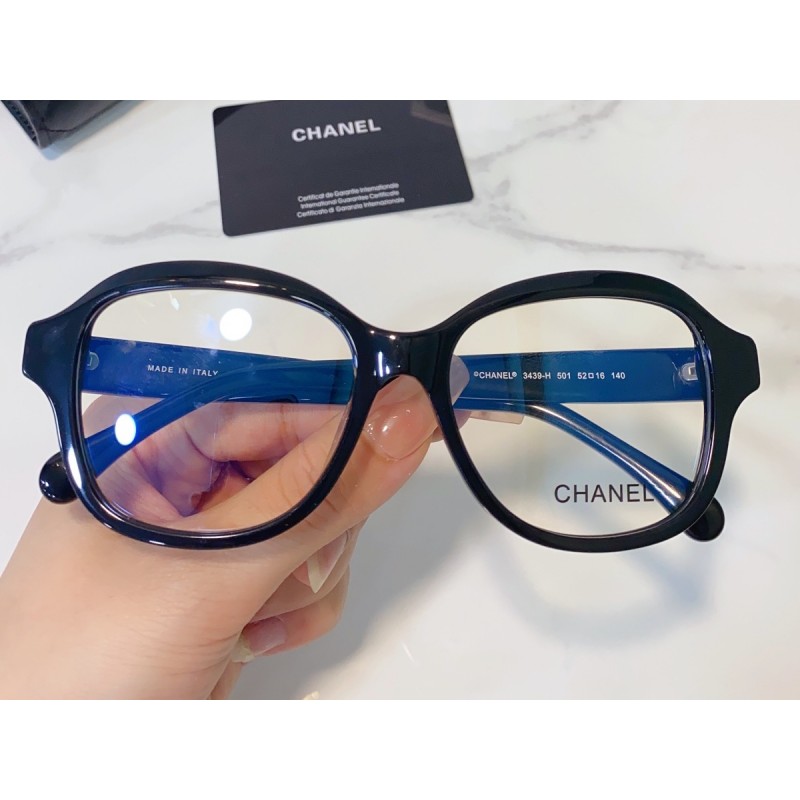 Chanel CH3439 Eyeglasses In Gunmetal Black
