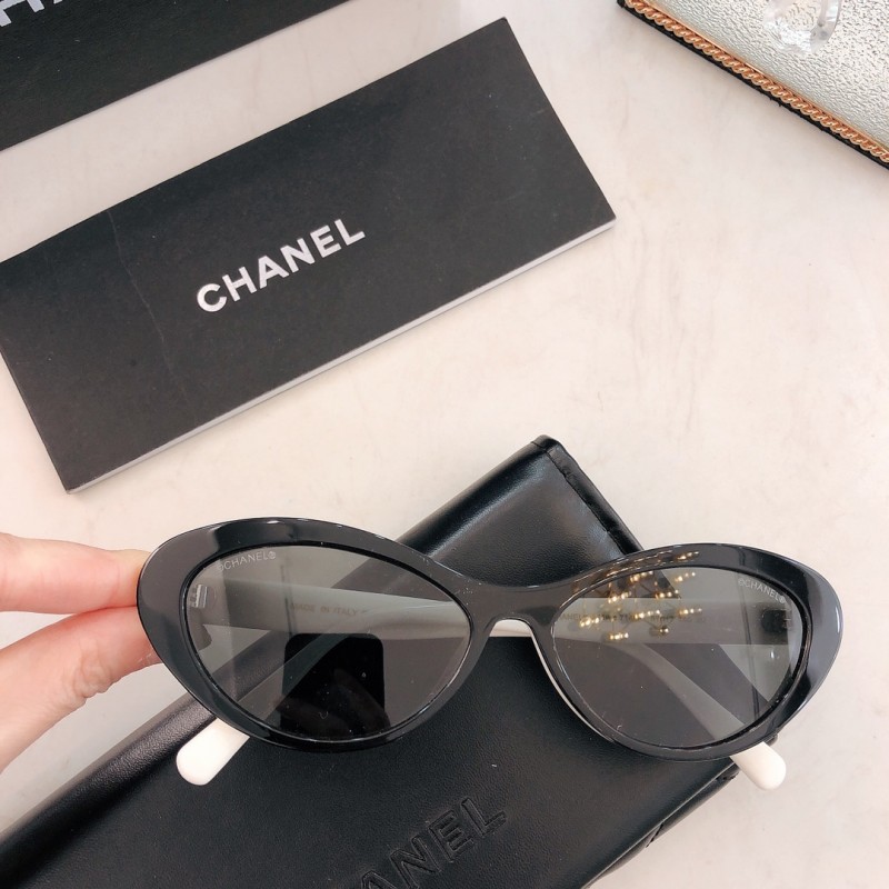 Chanel CH5416 Sunglasses In Outer Black Inner White