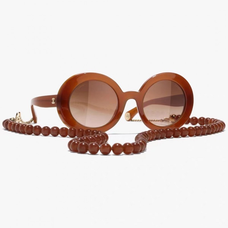 Chanel CH5489 Sunglasses In Brown