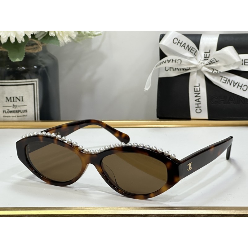 Chanel CH9110 Sunglasses In Tortoiseshell Brown