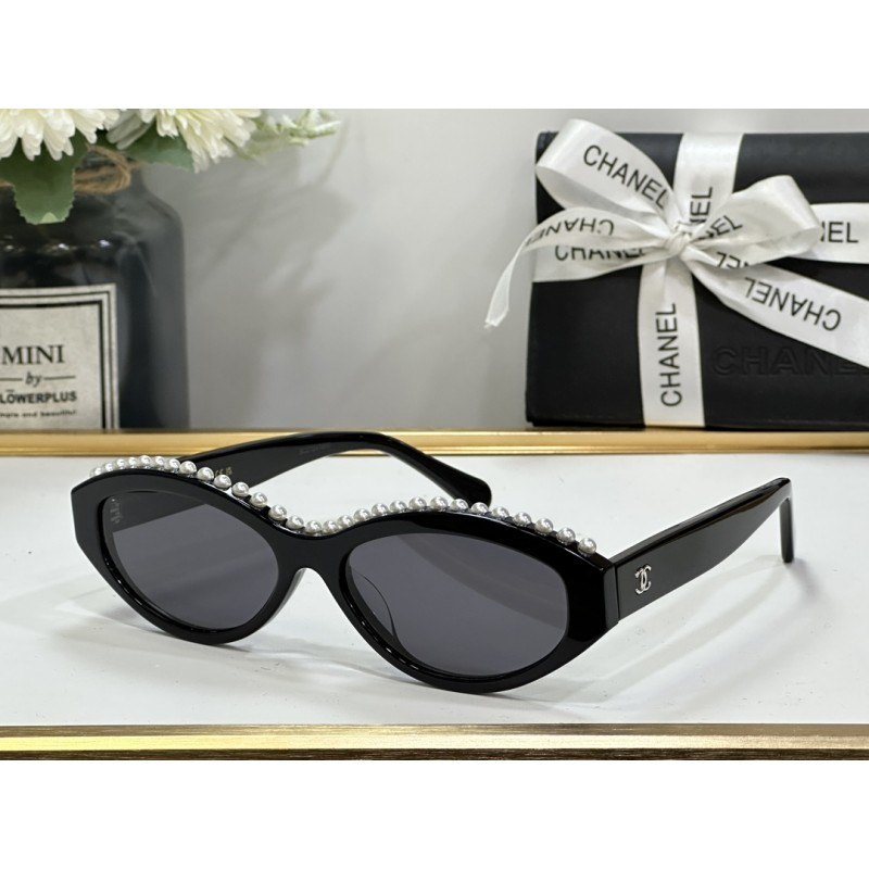 Chanel CH9110 Sunglasses In Black Gold Gray