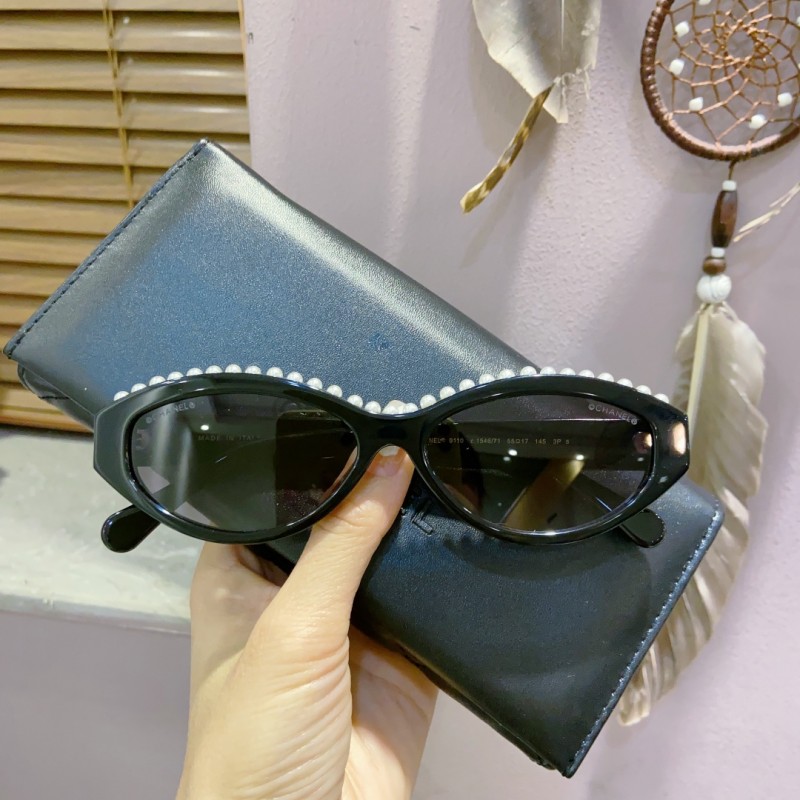 Chanel CH9110 Sunglasses In Black Gray