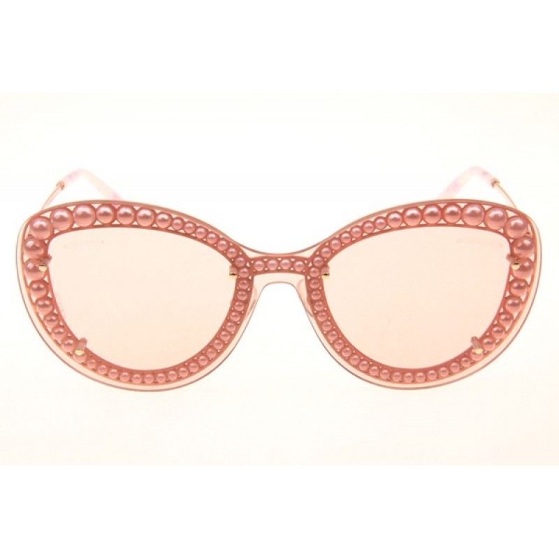 Chanel CH4236-H Sunglasses In Gold Pink