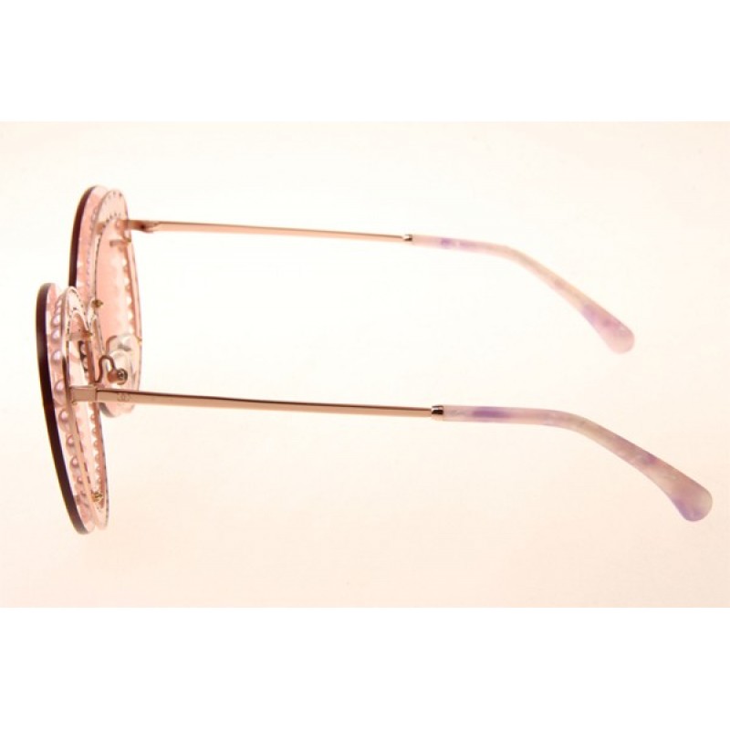 Chanel CH4236-H Sunglasses In Gold Pink