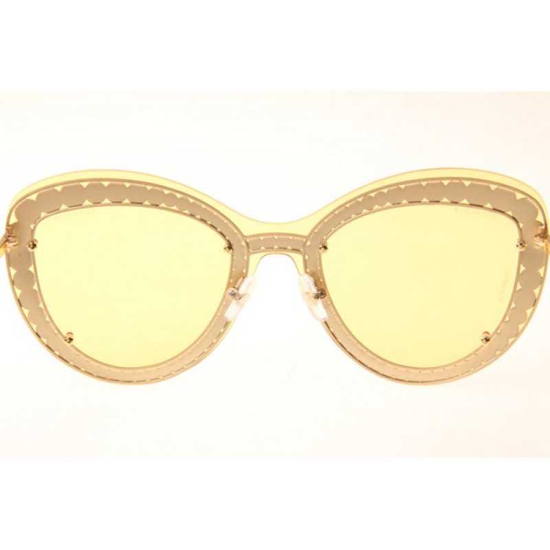 Chanel CH4236-H Sunglasses In Gold Yellow