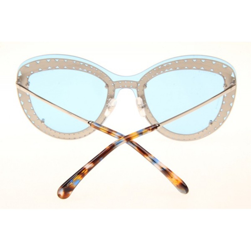 Chanel CH4236-H Sunglasses In Silver Blue